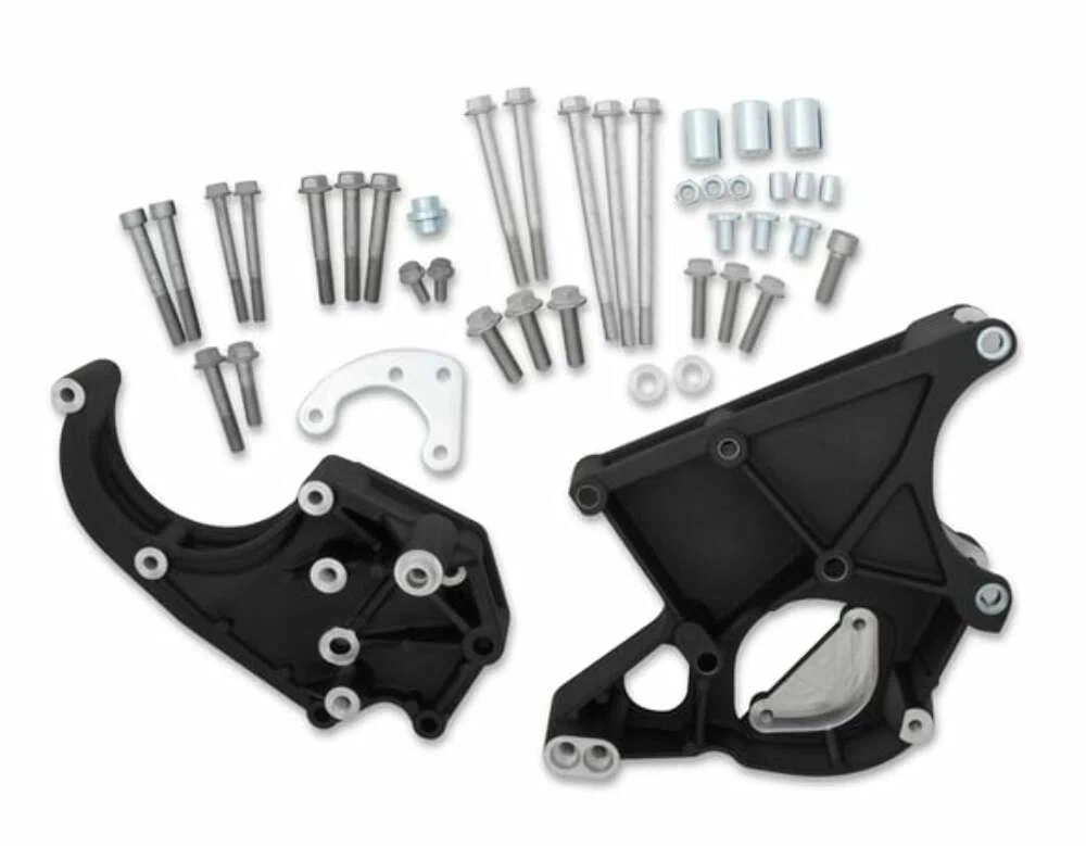LS_LT Accessory Drive Bracket Passengers & Drivers Side Brackets Black 20-132BK